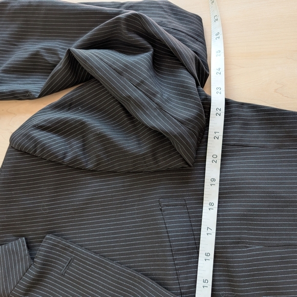 🇮🇹Z Zegna Charcoal Pinstripe Suit Jacket - Picture 7 of 11